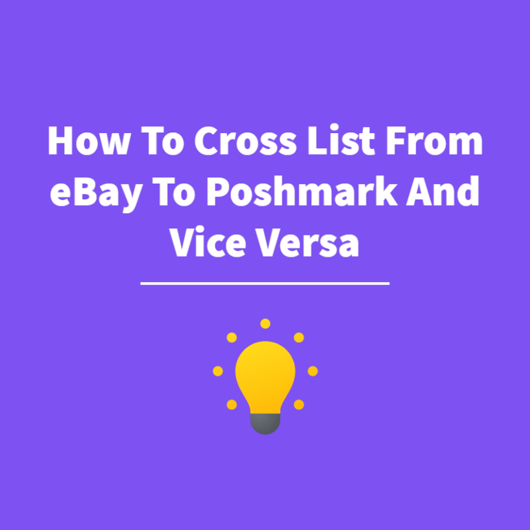 How To Cross List From eBay To Poshmark And Vice Versa