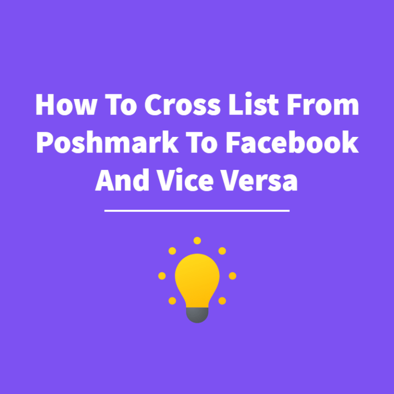 How To Cross List From Poshmark To Facebook Marketplace And Vice Versa