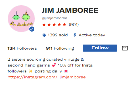 Jim Jamboree Depop Profile