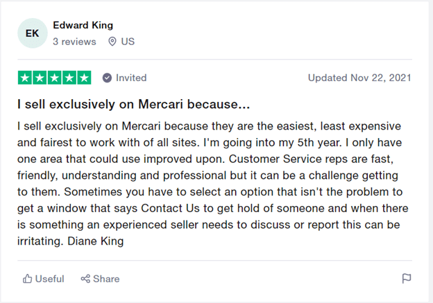 Trustpilot Mercari Review