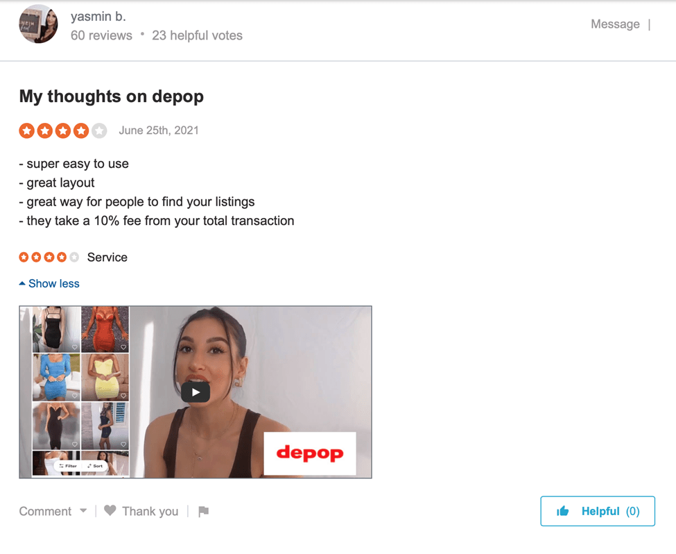 Depop Sitejabber Review