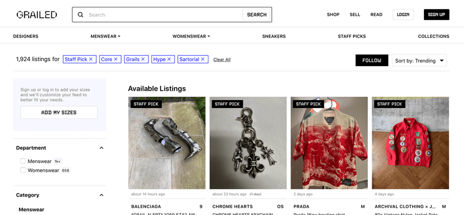 Grailed: Largest Online Marketplace to Buy & Sell Menswear in 2023