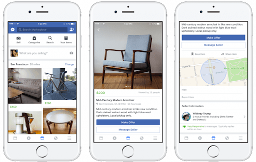 Facebook Marketplace Mobile Application