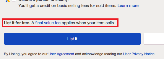 eBay Insertion Fees