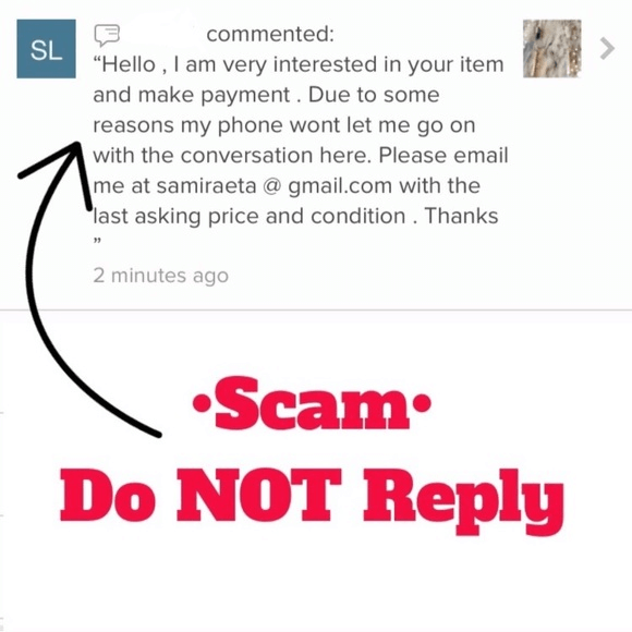 Scam Example Poshmark