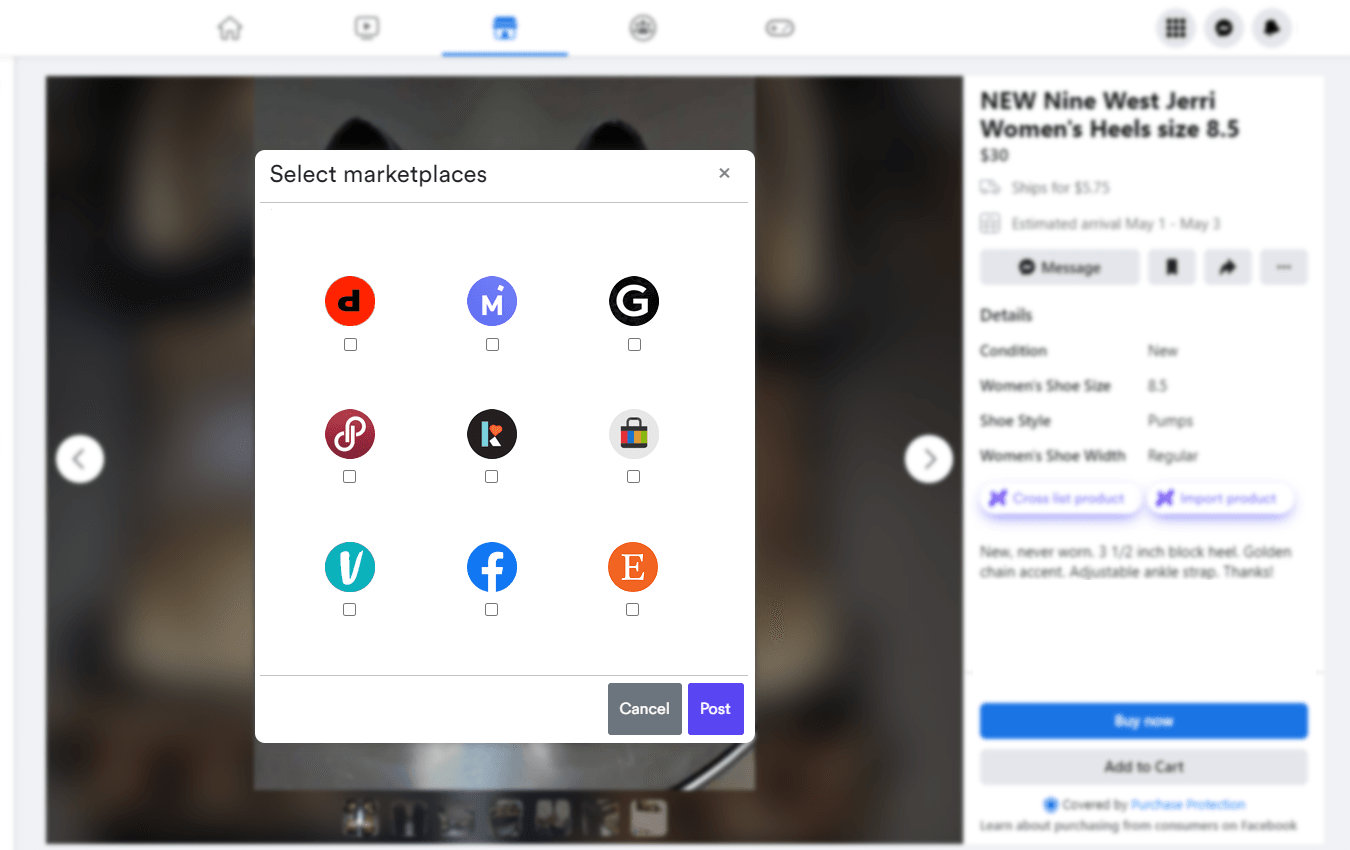 Facebook Marketplace - Select Marketplaces