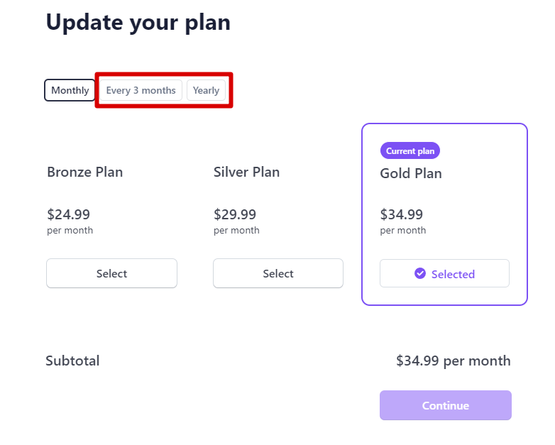 Quarterly or Annual Upgrade
