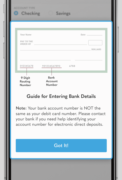 Poshmark Bank Transfer Enter Bank Details