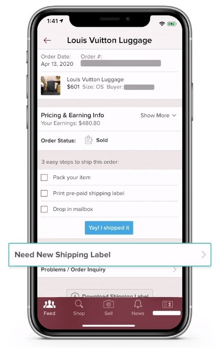 Poshmark Need New Shipping Label