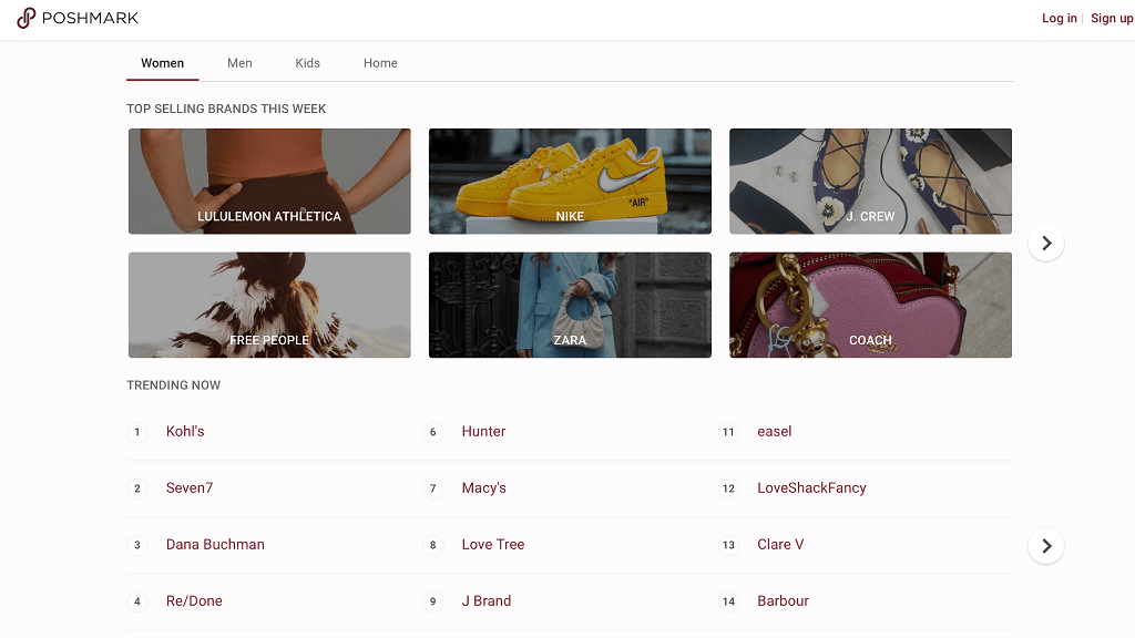 Poshmark Top Selling Brands