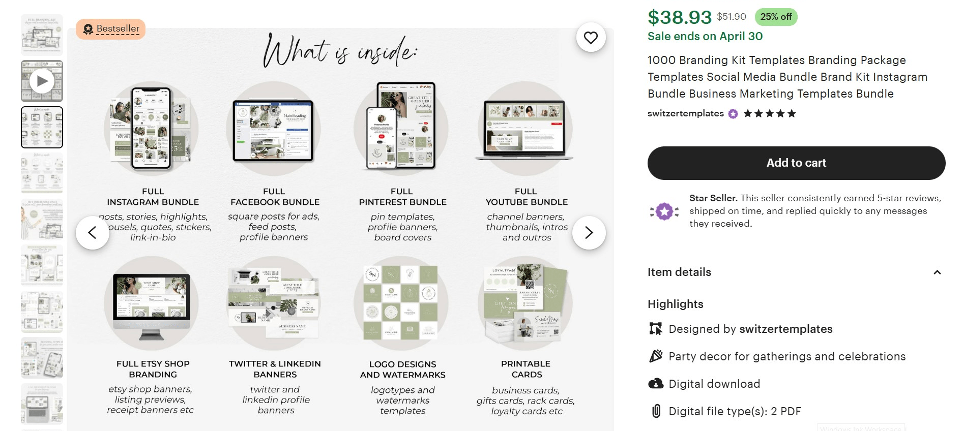 Template - Etsy